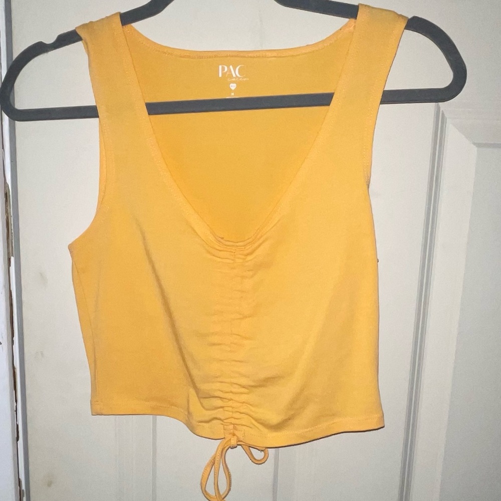 orange crop top